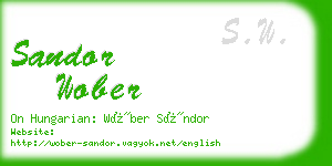 sandor wober business card